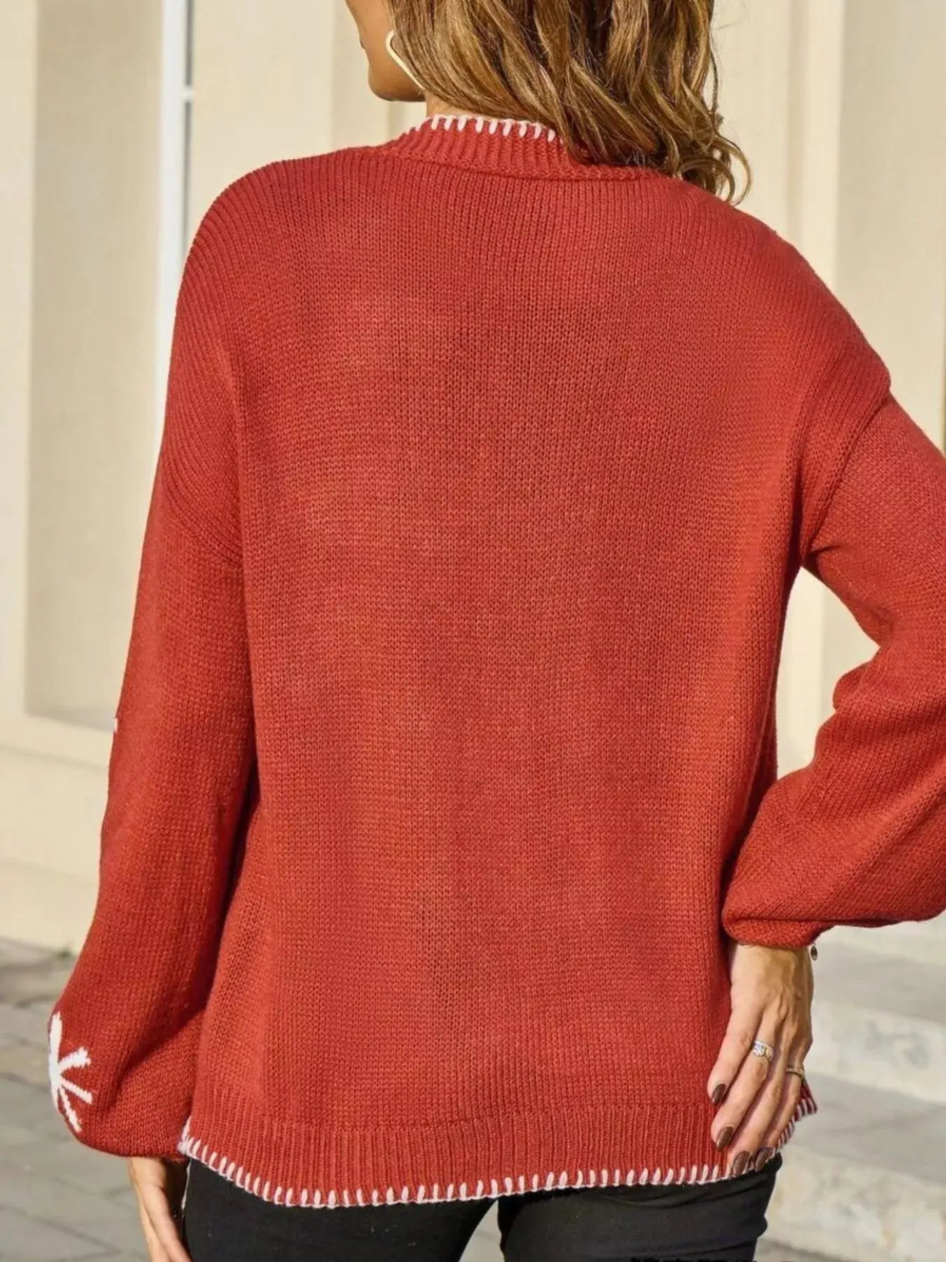 Flower Pattern Open Front Knit Cardigan Simply Love