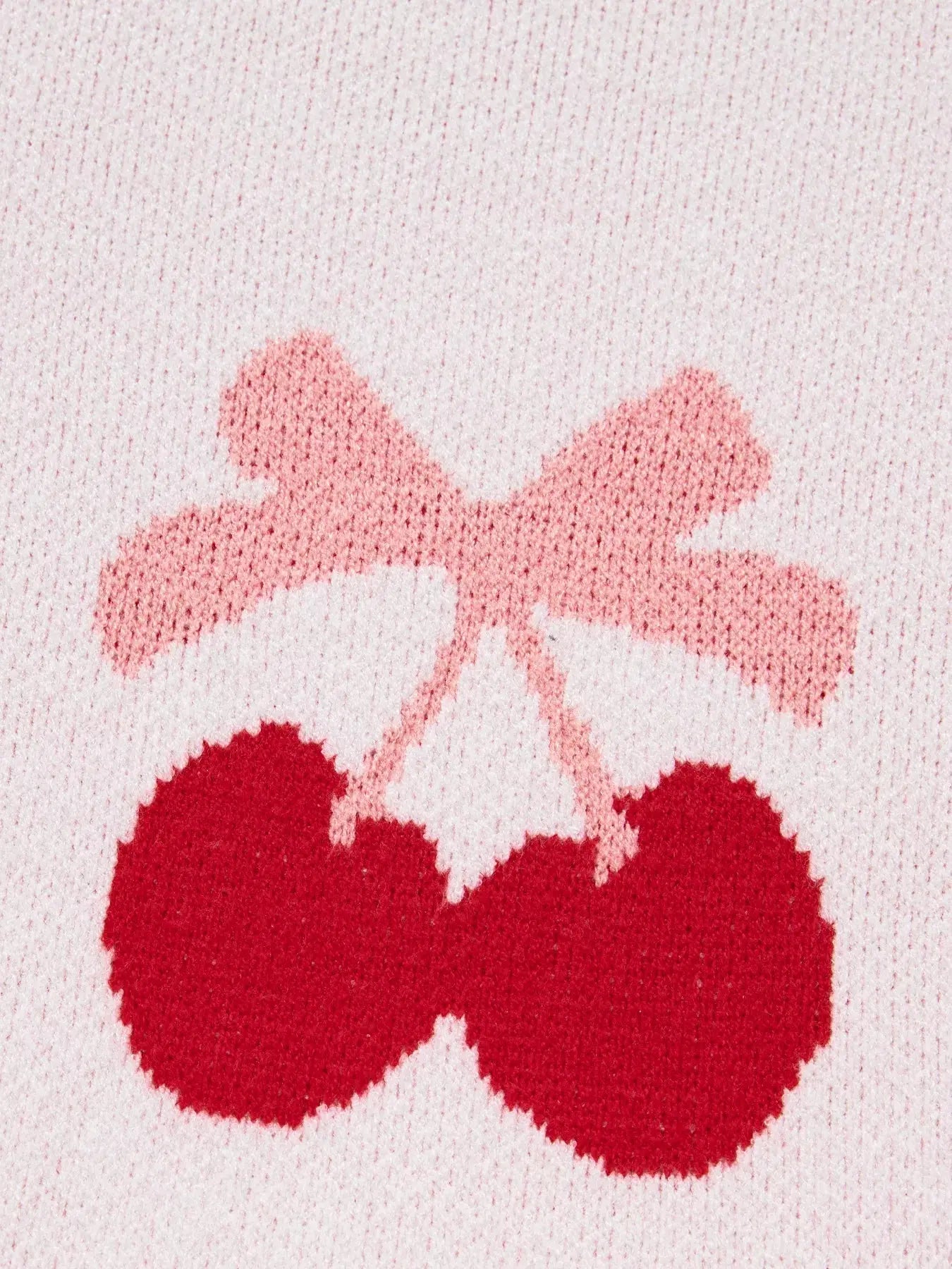 Cherry Pattern Drop Shoulder Sweater Simply Love