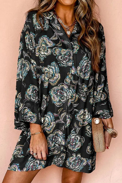 Chic button-up shirt dress for women