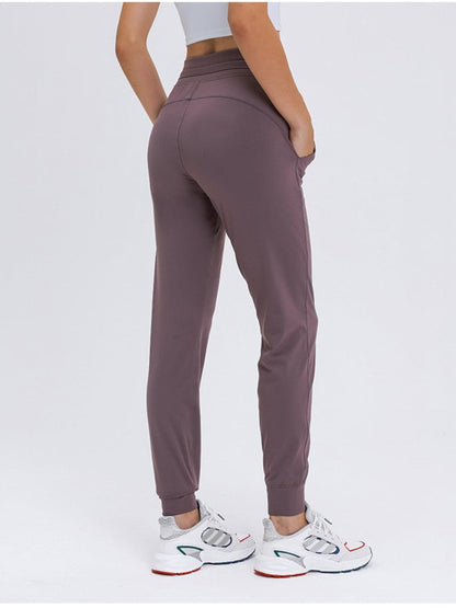 Double Take Tied Joggers with Pockets.