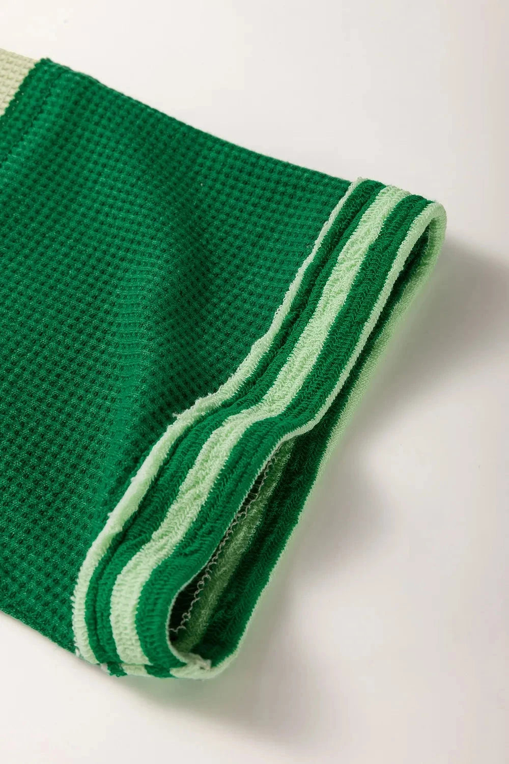 Striped Textured Half Sleeve T-Shirt Simply Love