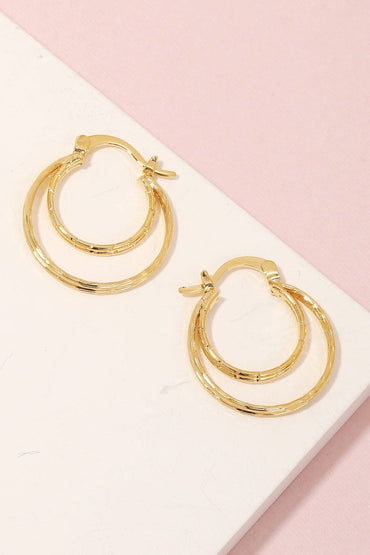 Pincatch modern double hoop earrings