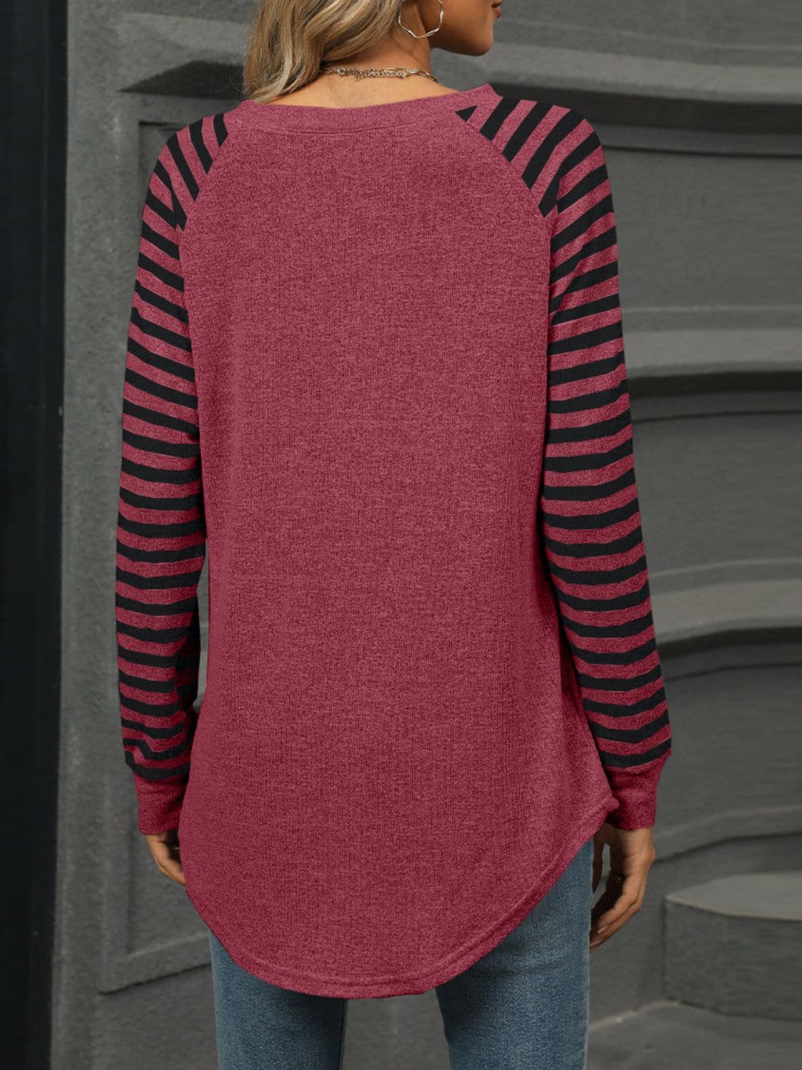 Chic striped long sleeve t-shirt