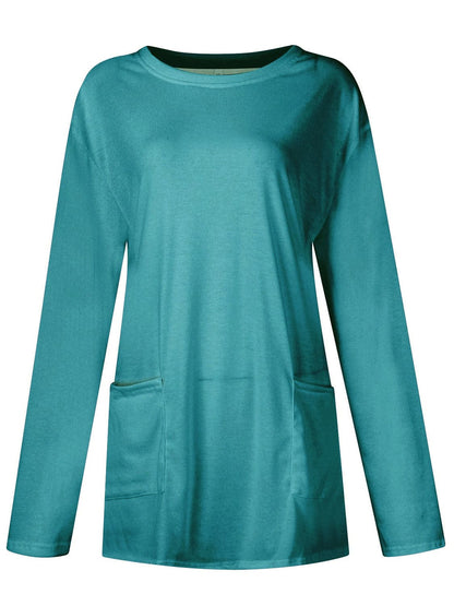 Cozy pocketed long sleeve tee