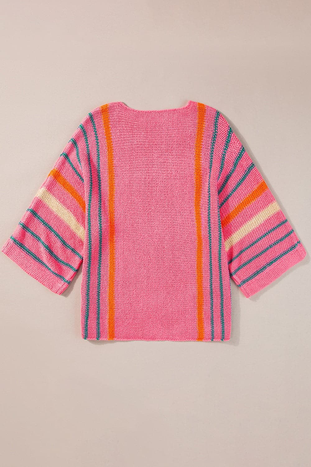 Striped Boat Neck Three-Quarter Sleeve Knit TopFeatures: Basic style
Stretch: Slightly stretchy
Material composition: 100% acrylic
Care instructions: Machine wash cold. Tumble dry low.
Imported


Size
US
Bust
SleLove Salve -Quarter Sleeve Knit TopKnit Tops