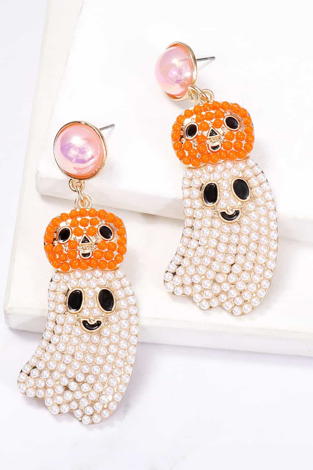 Spooky ghost dangle earrings