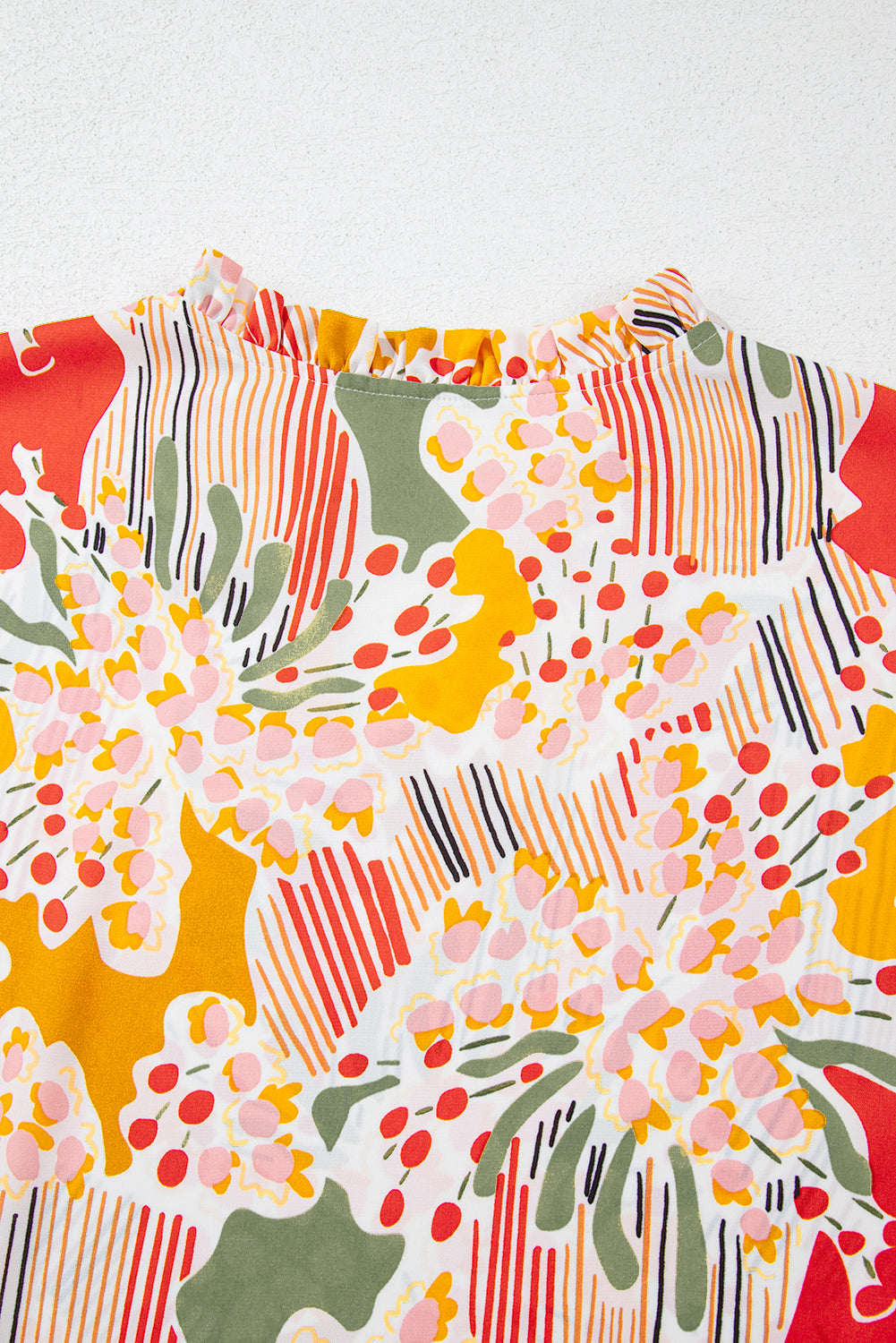 Floral abstract plus size blouse