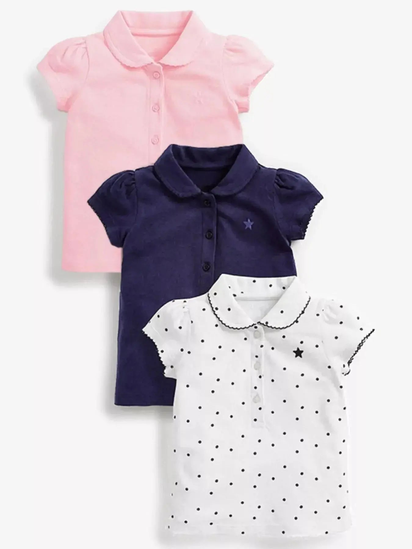 Children's Button Detail Short Sleeve Polo Simply Love