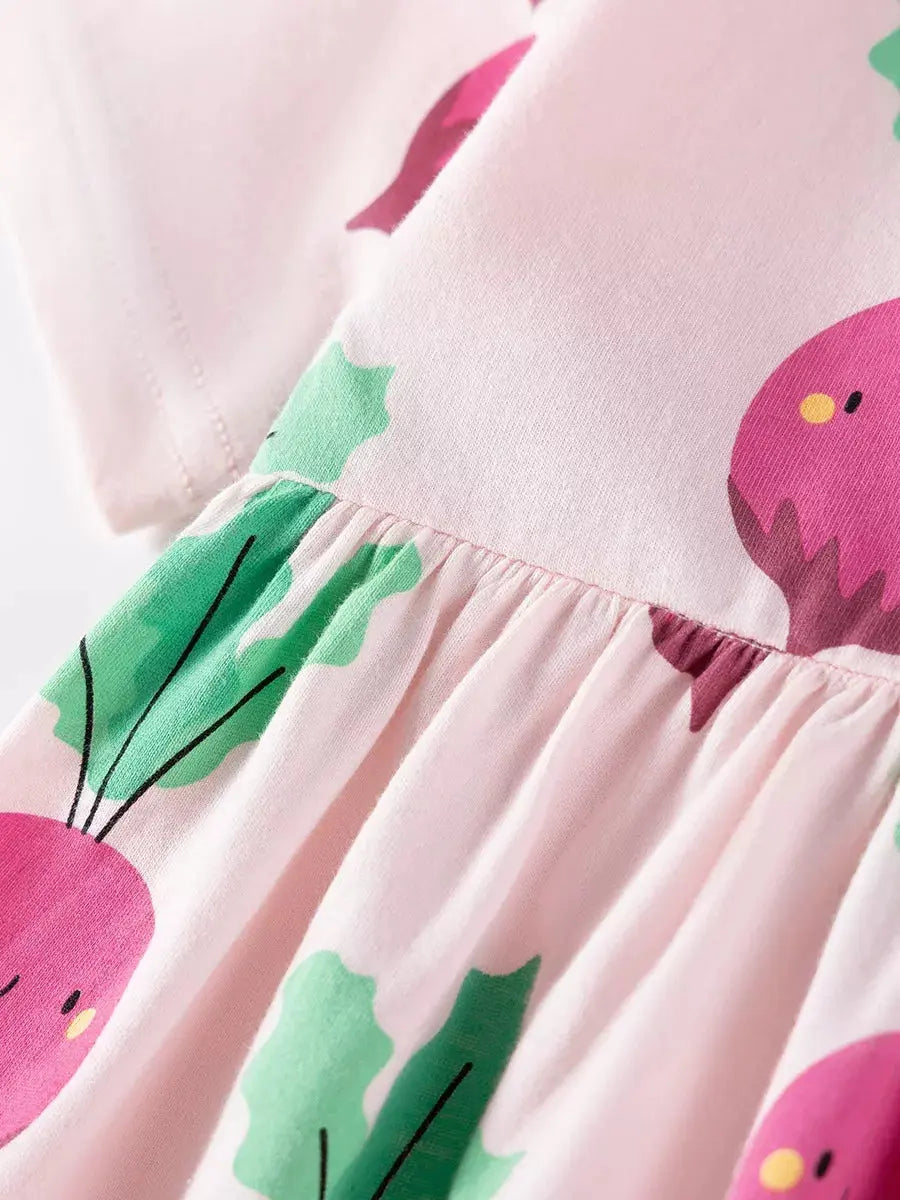Children's Radish Print Casual Dress Simply Love