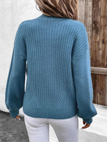 Cozy zip cardigan - long sleeves, acrylic blend