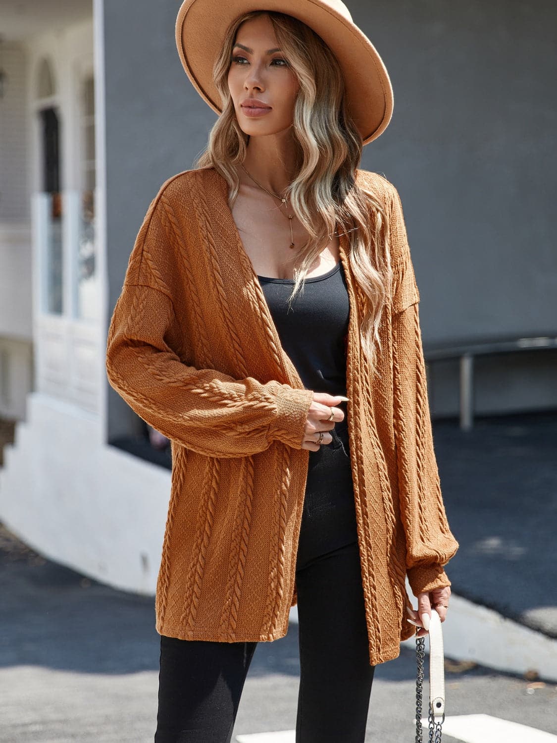 Chic open front cardigan - versatile style