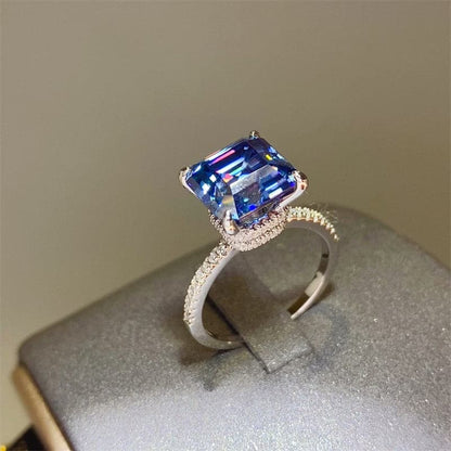 5 Carat Moissanite Zircon 925 Sterling Silver Ring.