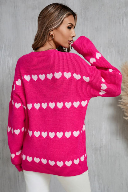 Heartwarming angel wings round neck long sleeve sweater