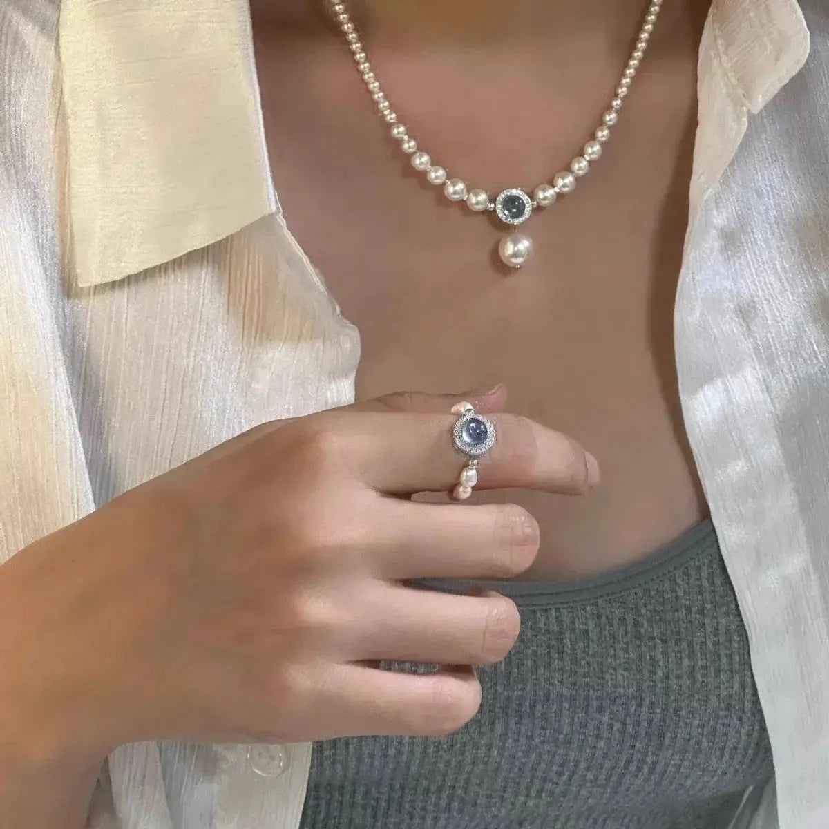 925 Sterling Silver Pearl Necklace Simply Love