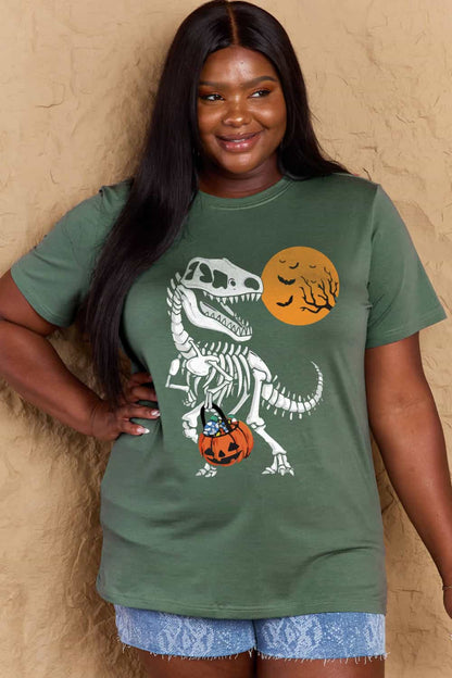 Dinosaur skeleton cotton tee