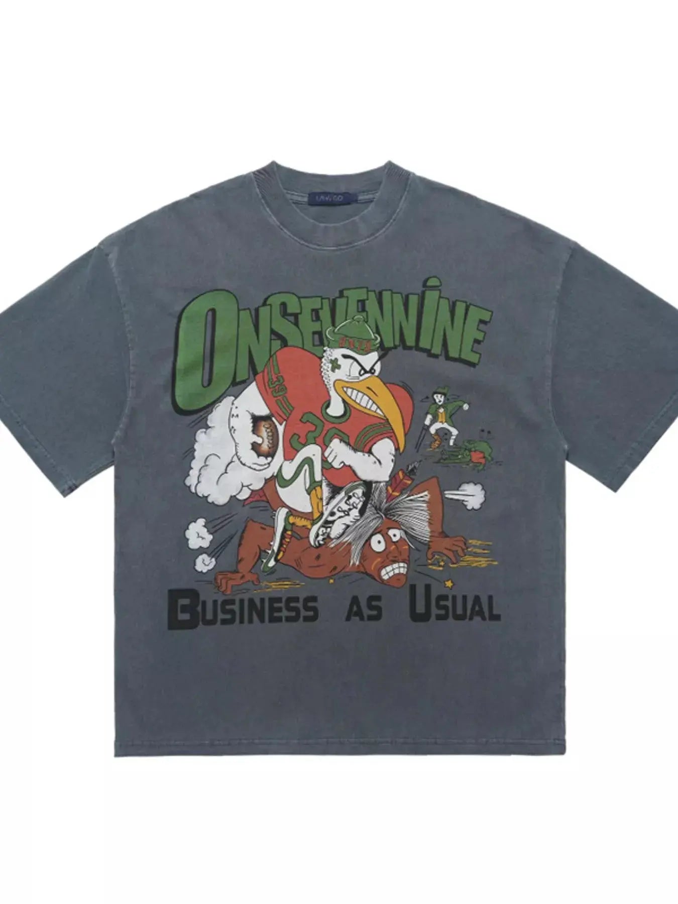 Men's Graphic Round Neck Oversized T-Shirt Simply Love