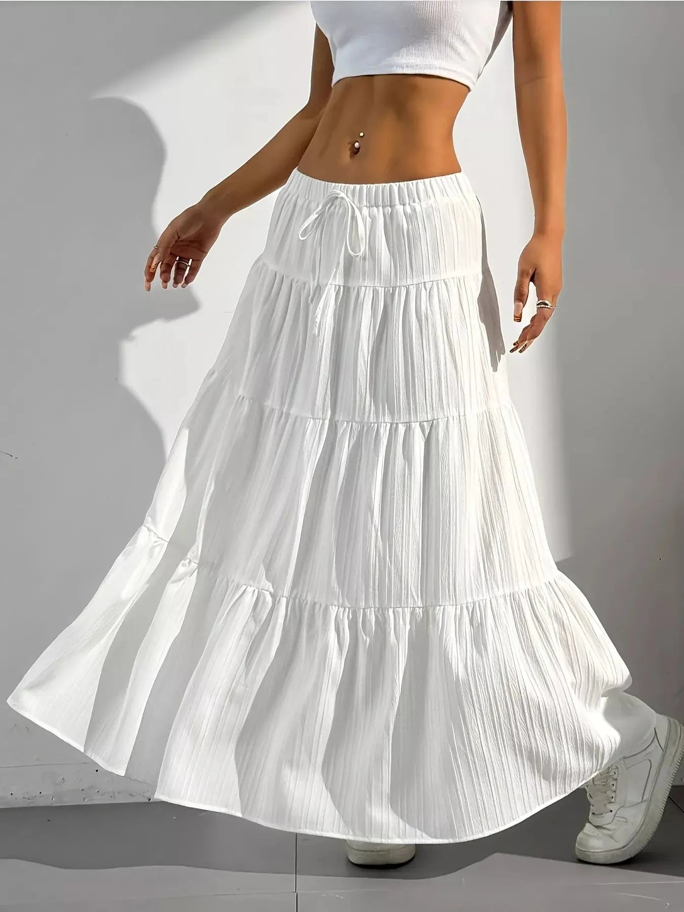 Flowy Tiered Maxi Skirt Simply Love