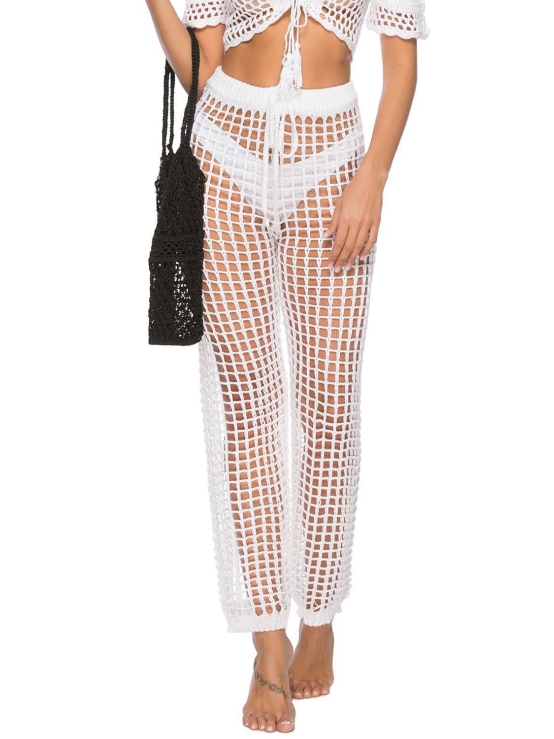 Cutout High Waist Swim Pants.