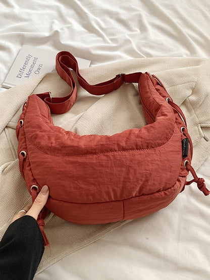 Large polyester crossbody bag