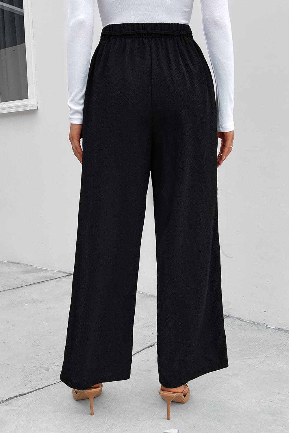 Chic high waist wide leg pants - Love Salve 
