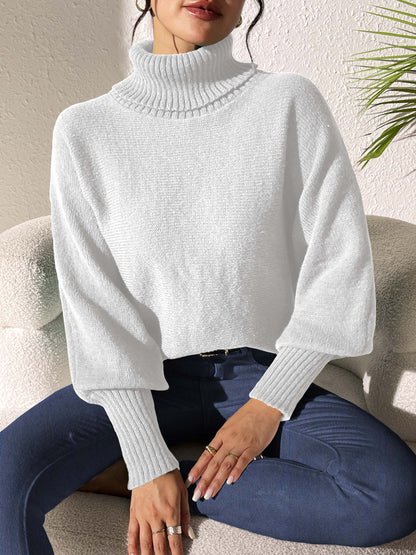 Cozy stretch turtleneck sweater for all occasions