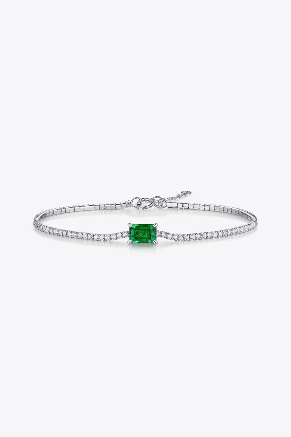 Adored 1 Carat Lab-Grown Emerald Bracelet.