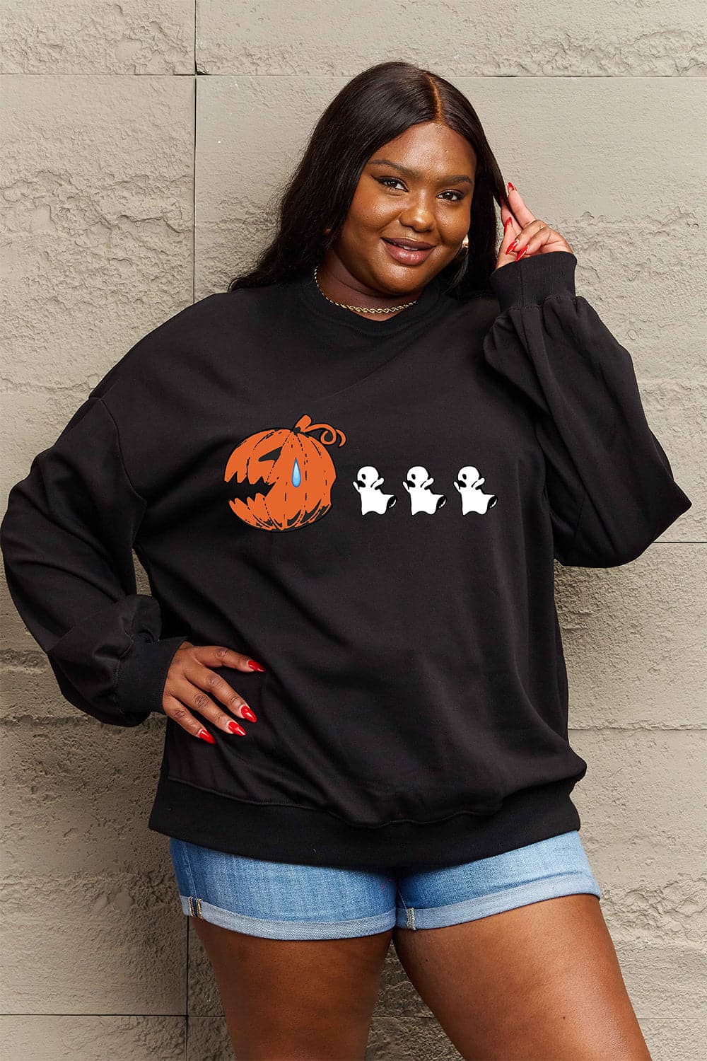 Stylish Drop Shoulder Graphic Sweatshirt