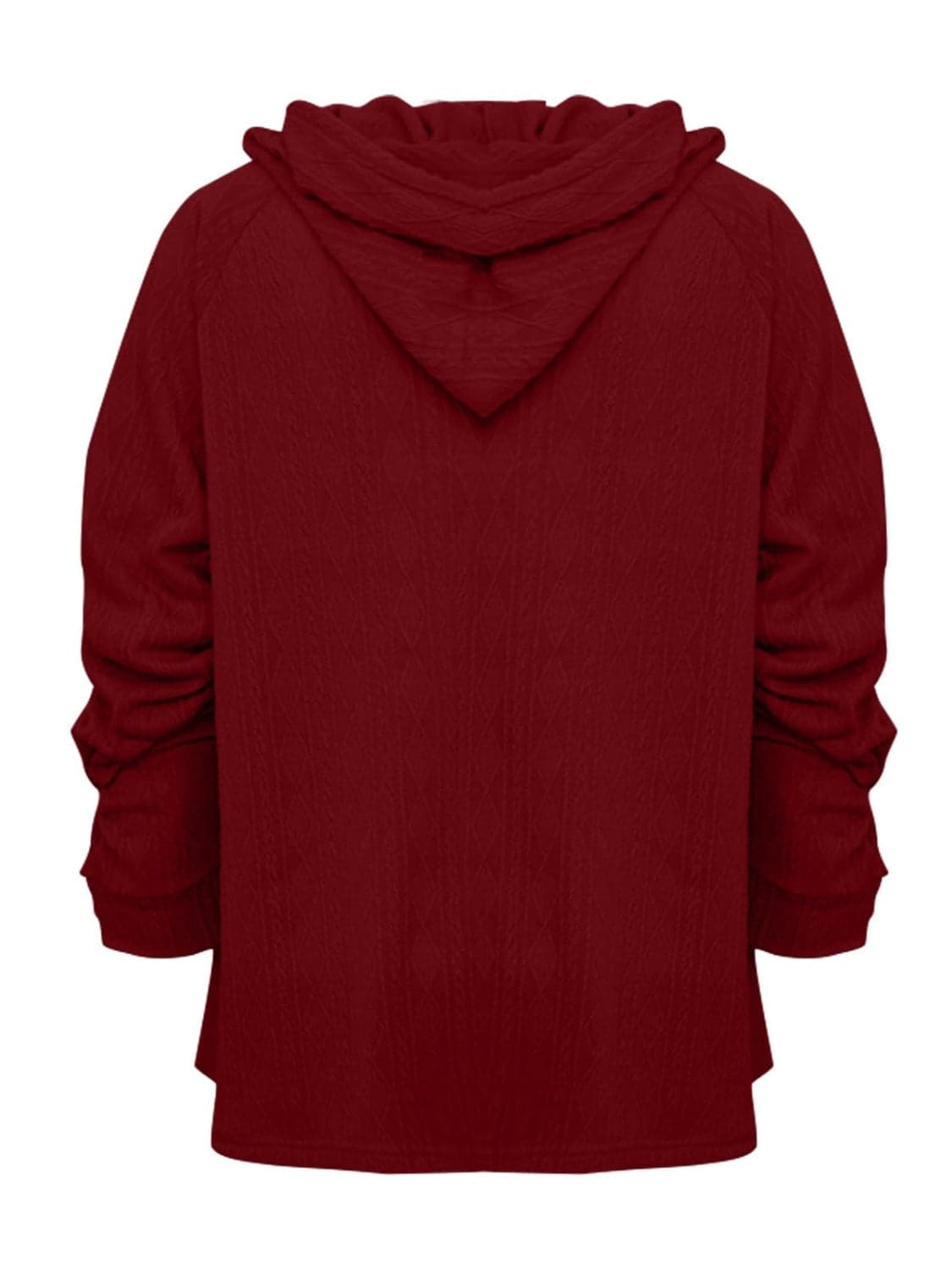 Cozy pocketed sheer hoodie with drawstring and long sleeves