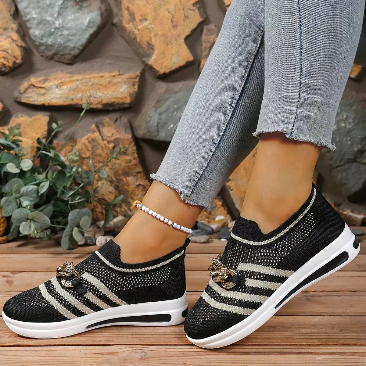 Round Toe Mesh Slip-Ons Simply Love