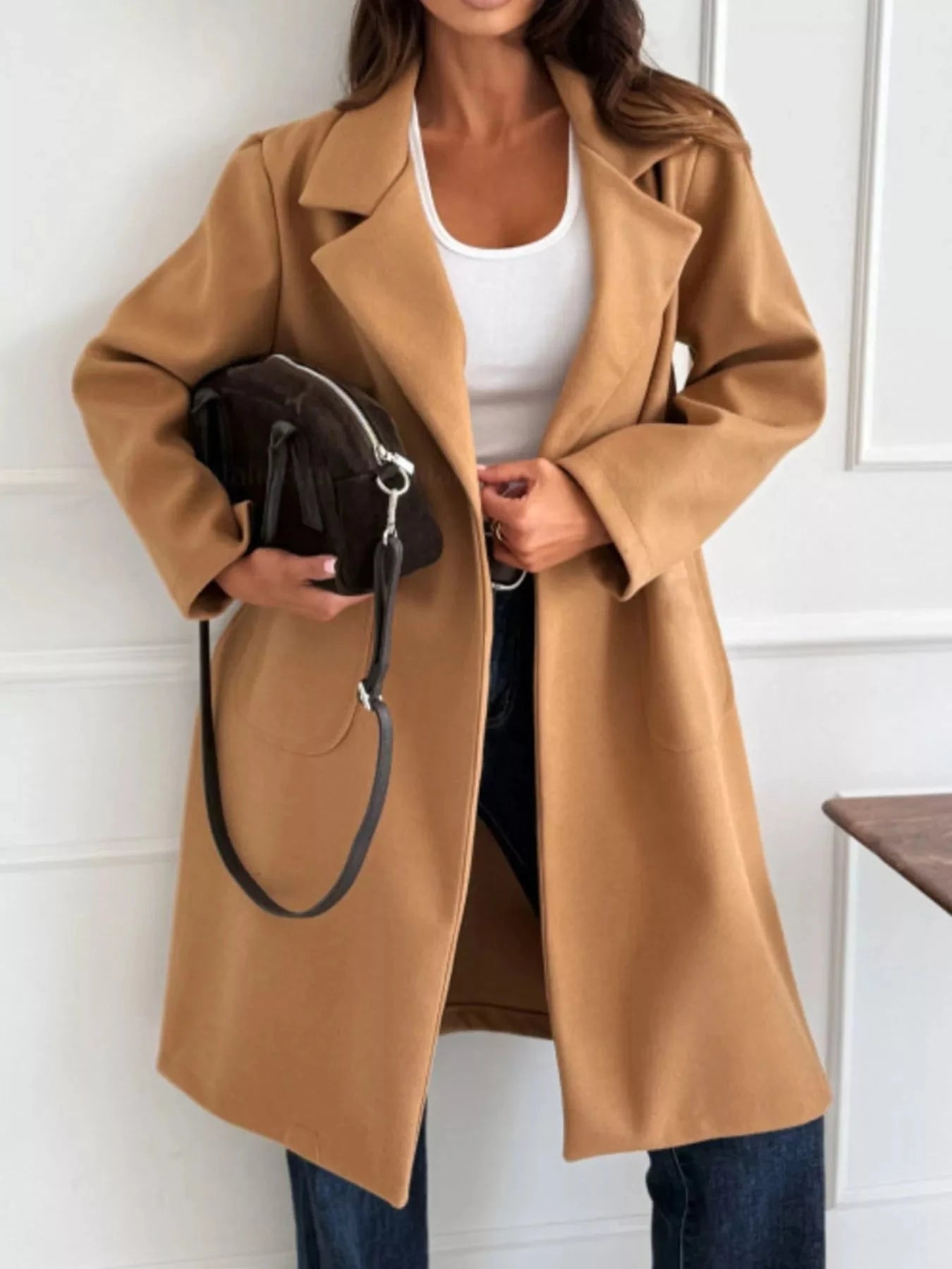 Long-Sleeve Single-Breasted Trench Coat Coco’s Tee Boutique