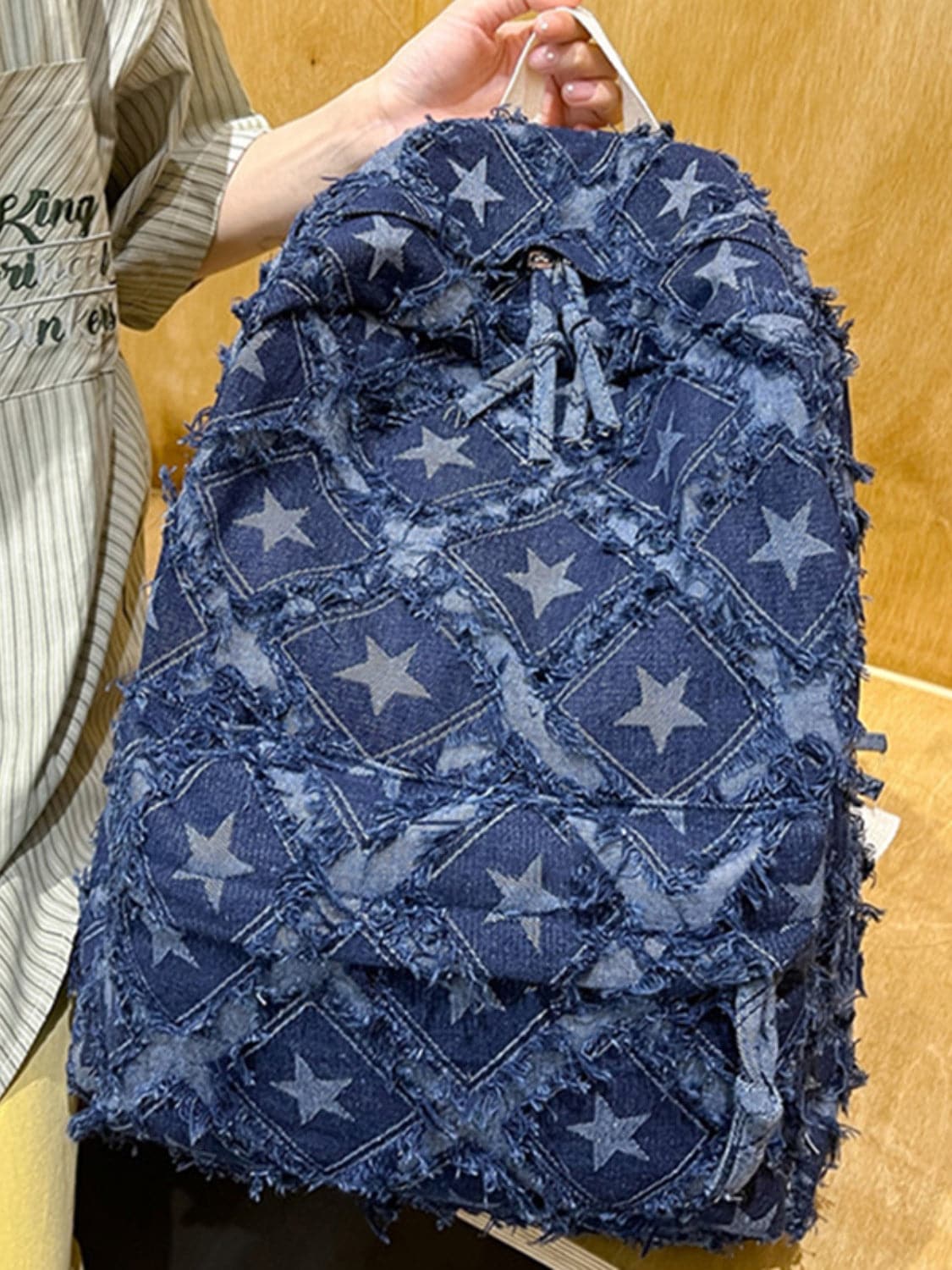 Denim starry sky backpack