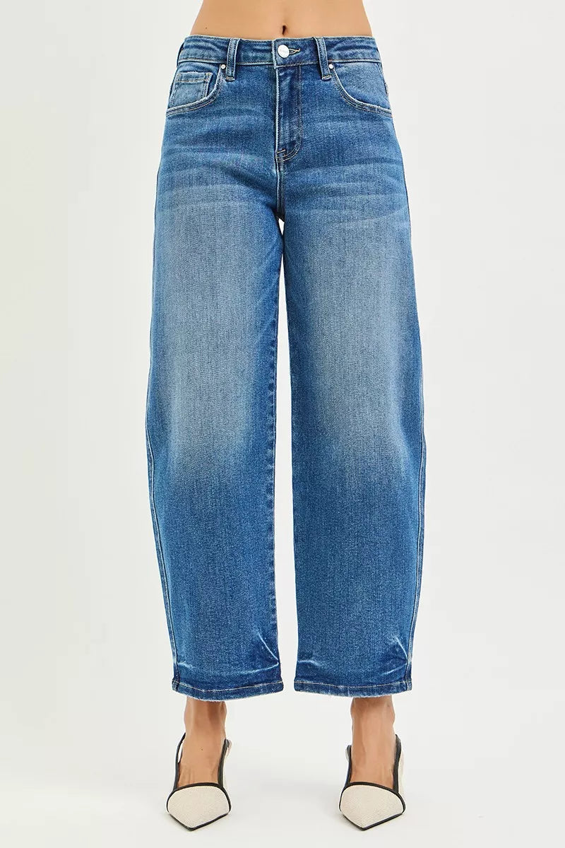 RISEN Slouchy Cropped Barrel Jeans Simply Love
