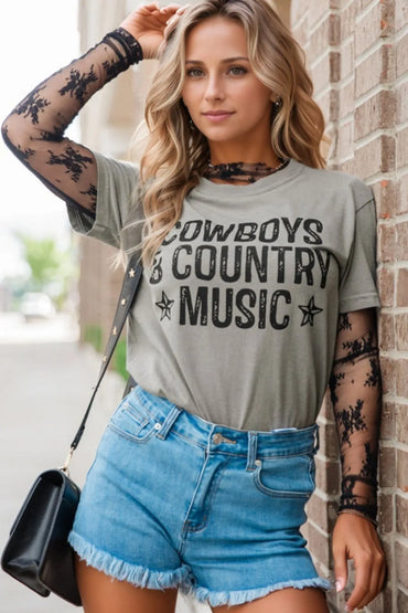 Simply Love: Letter Graphic Tee