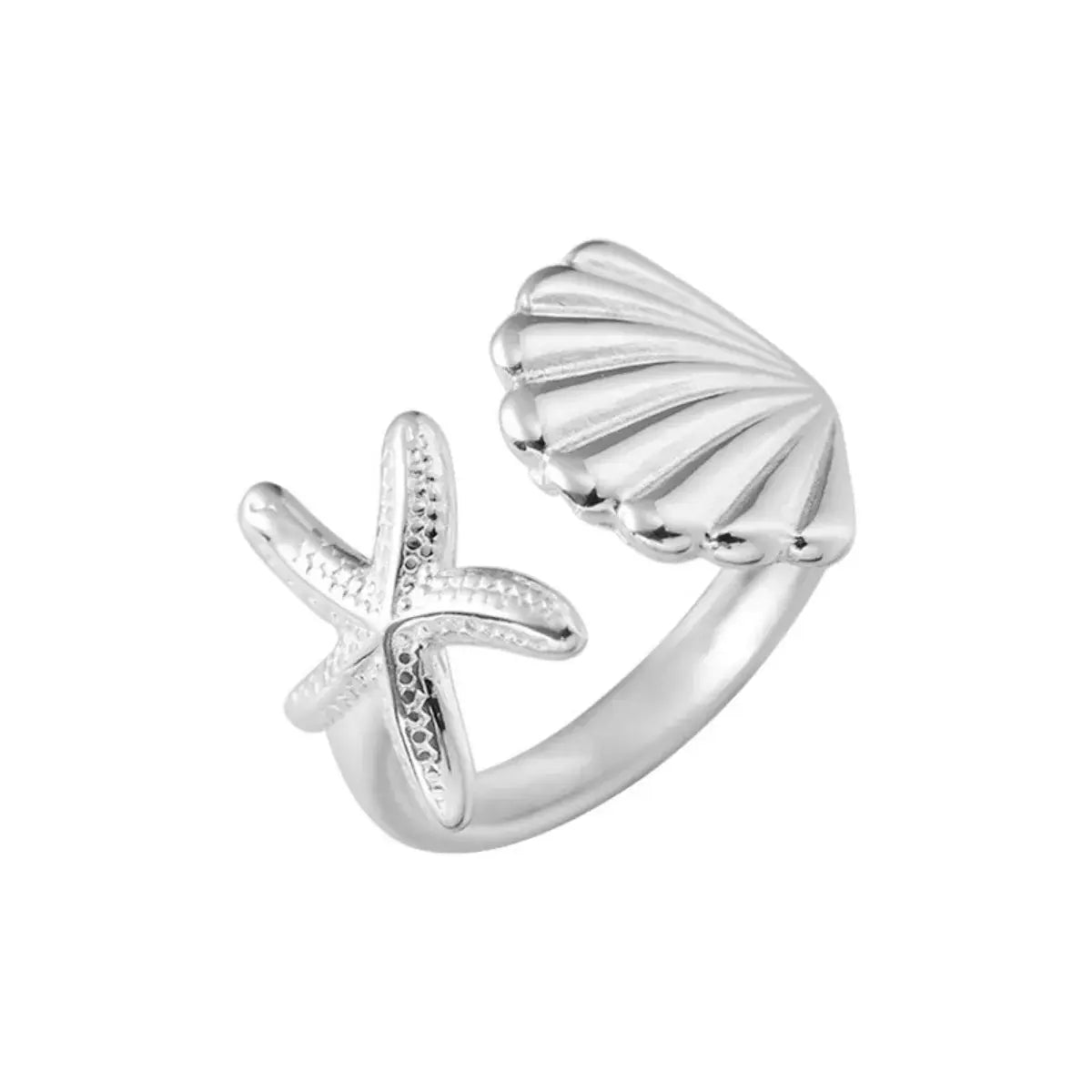 Starfish & Seashell Open Ring Simply Love