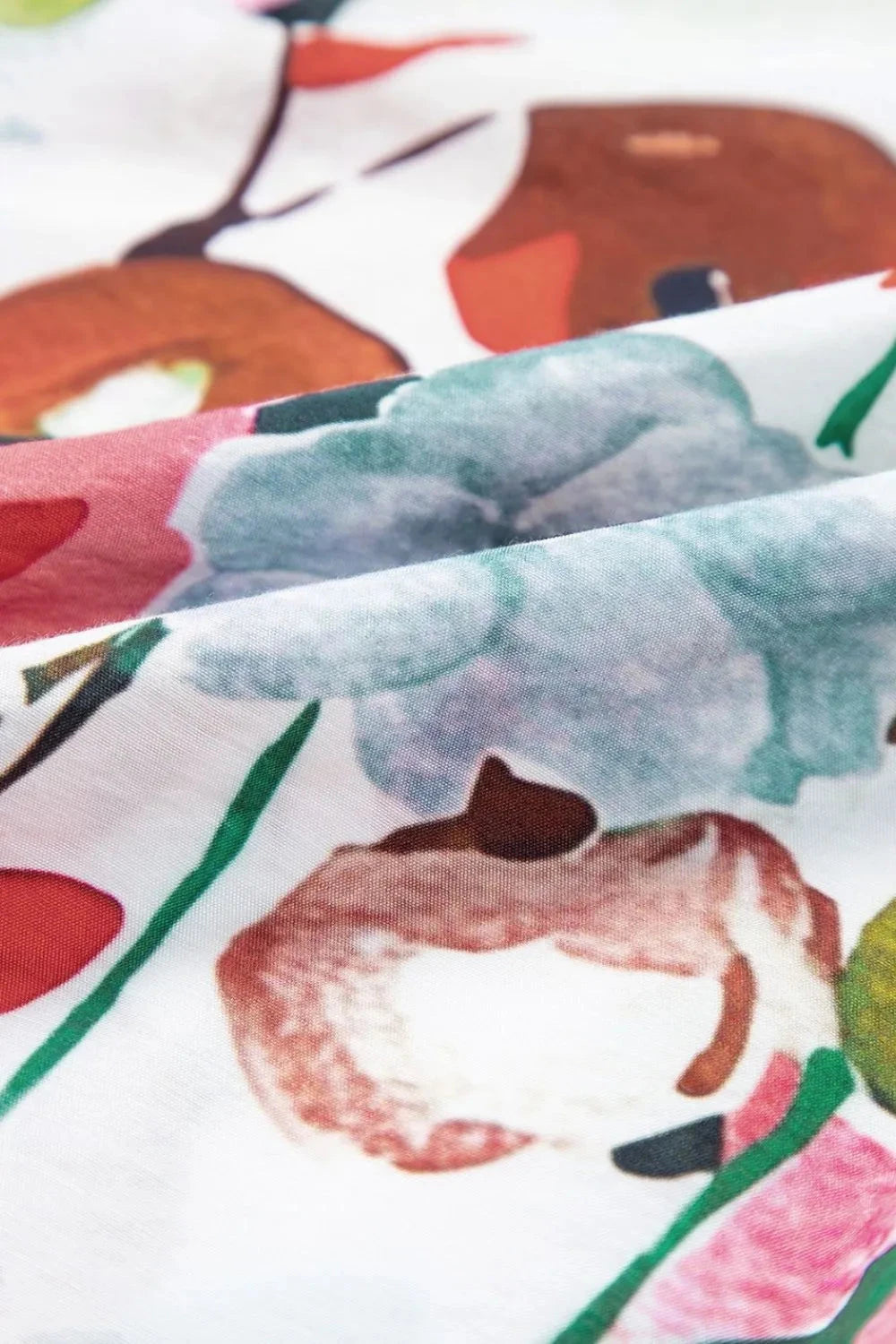 Floral Print Short Sleeve Blouse Simply Love