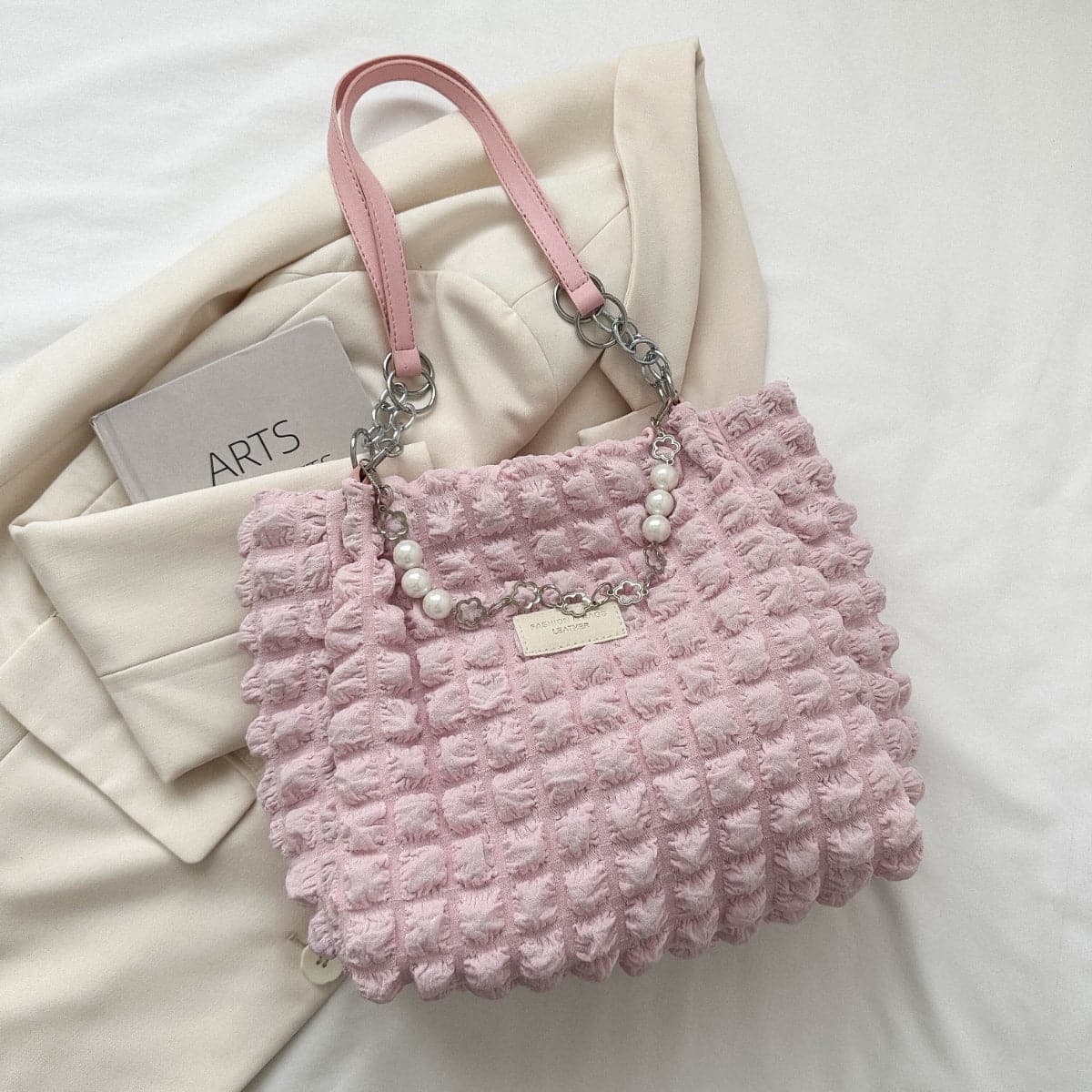 Chic bubble textured tote bag for every occasion