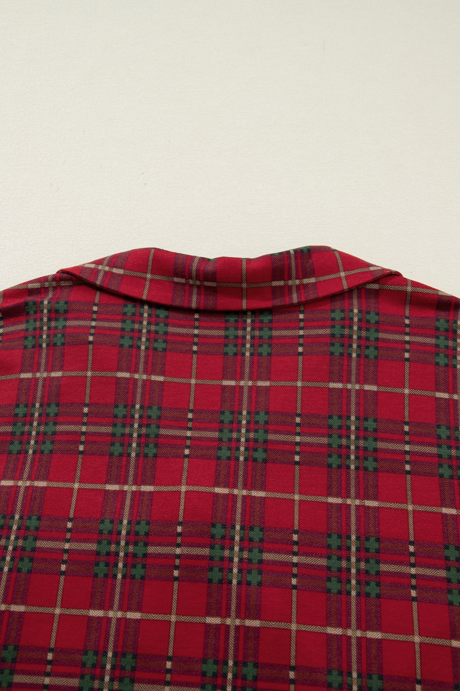 Red Plus Size Plaid Short Sleeve Shirt And Loose Pants Two Piece Pajama Set Cozy Sleepwear For Nighttime Comfort Dear-Lover Dropshipping