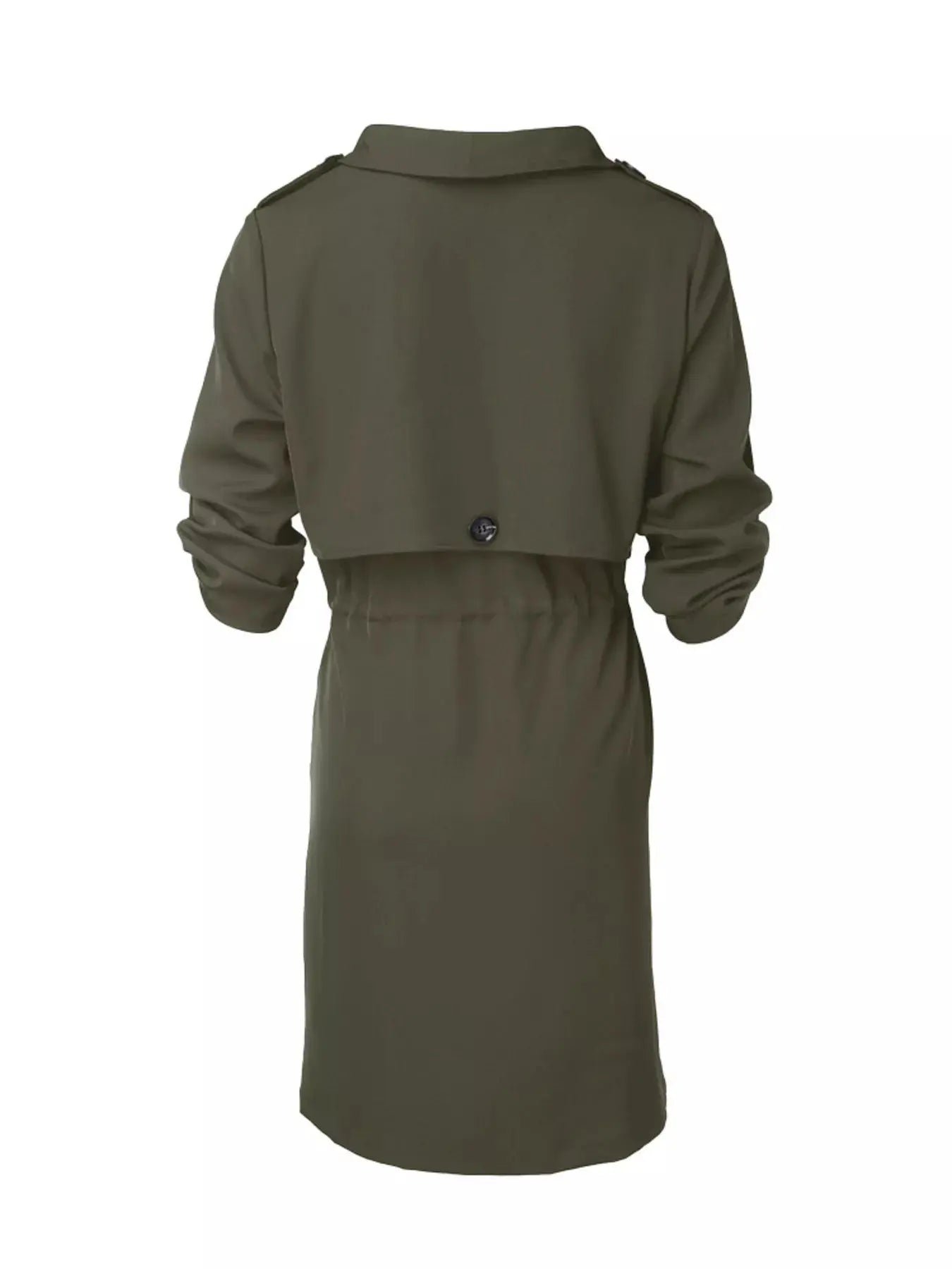 Drape Collar Lightweight Trench Coat Simply Love