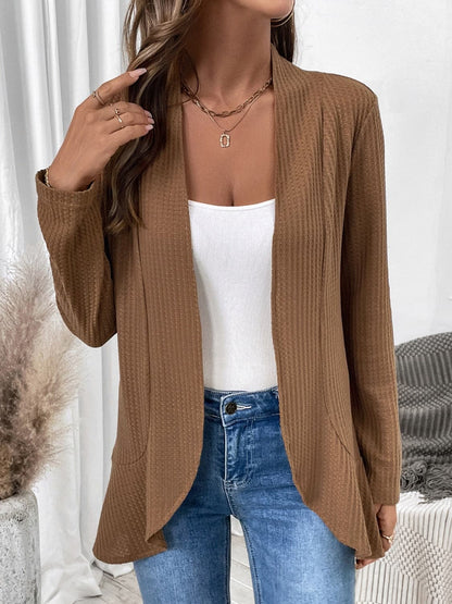 Chic long sleeve open cardigan