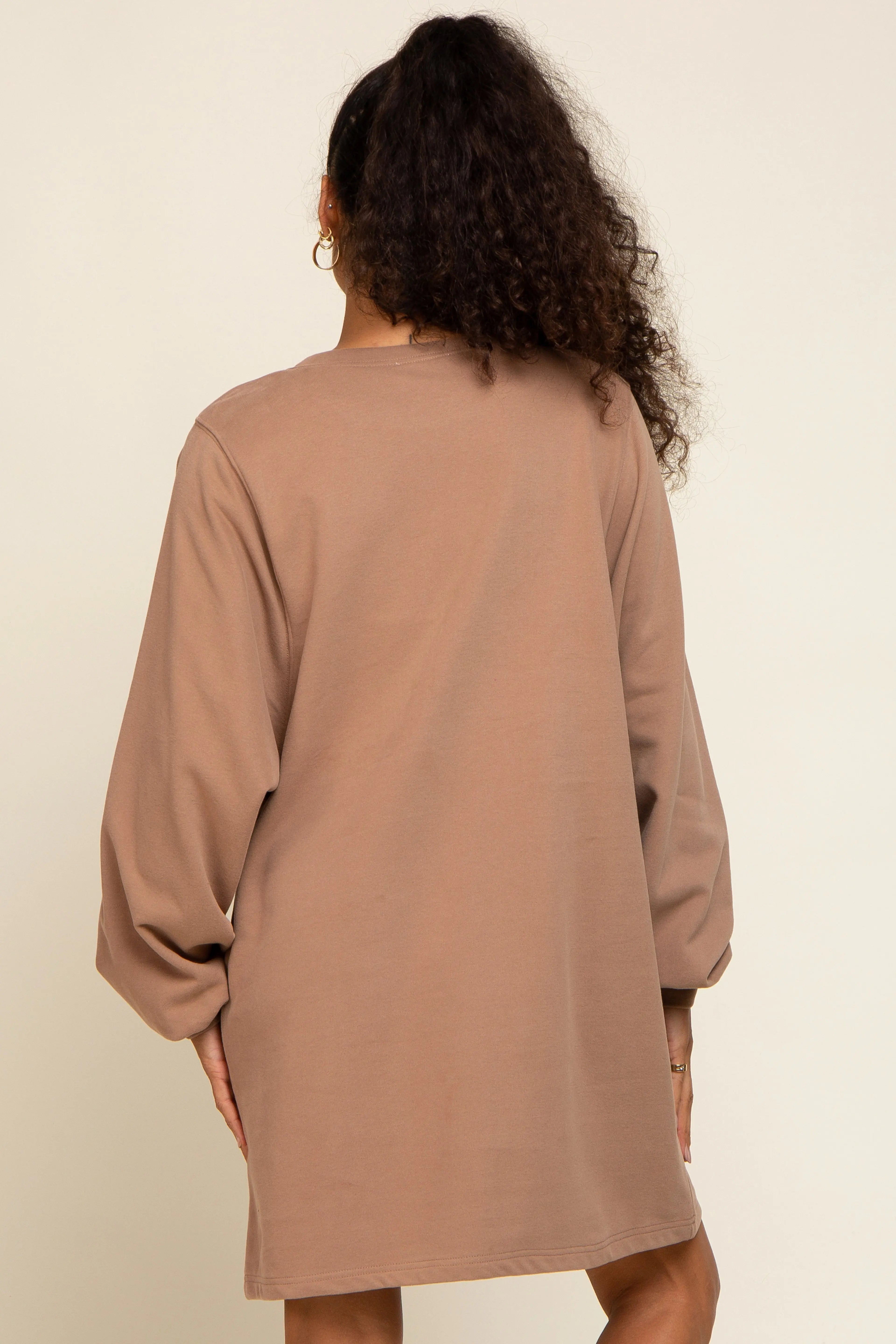 Mocha Ultra Soft Sweatshirt Dress PinkBlush