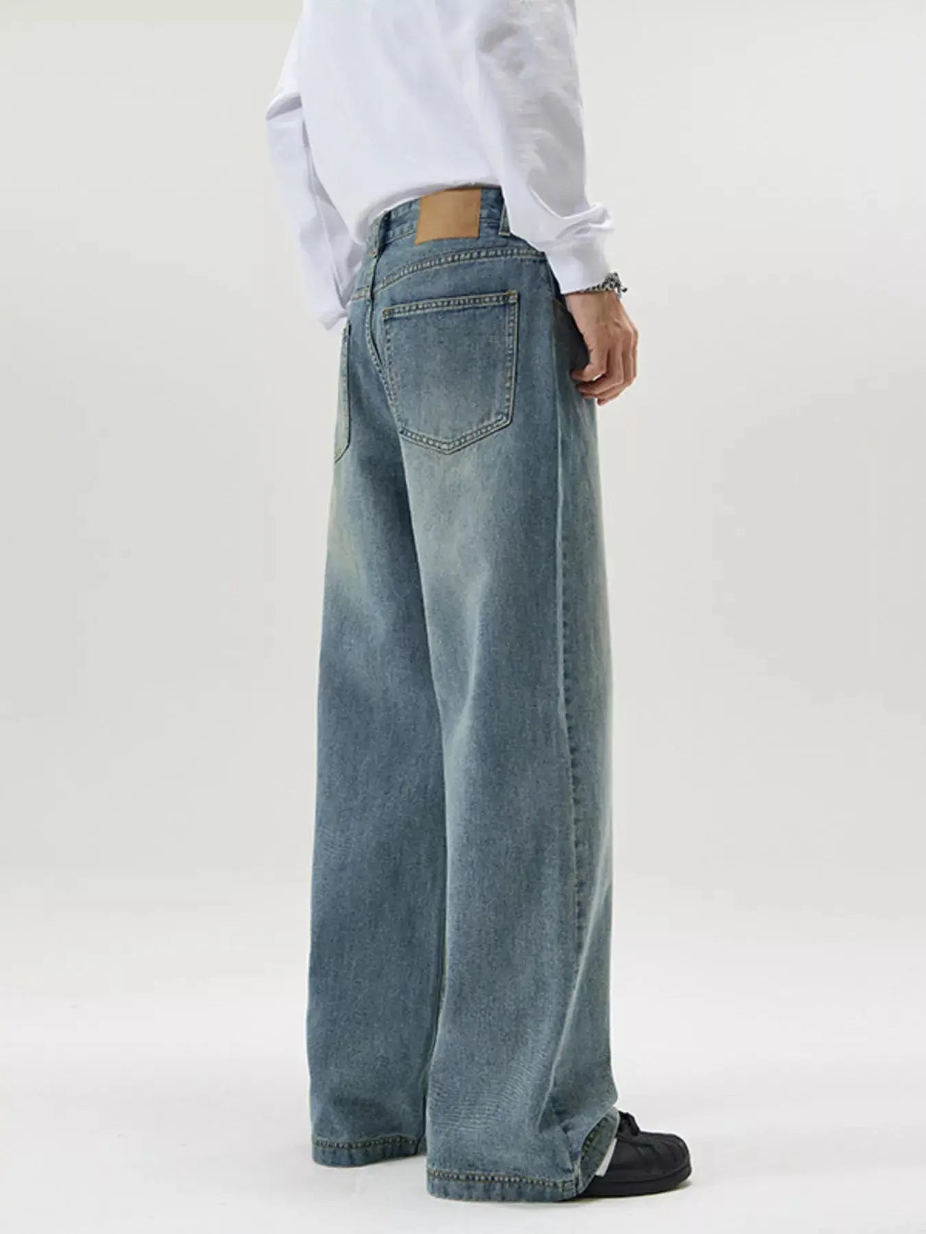 Men's Full Size Vintage Wash Wide Leg Jeans Plus Size Simply Love