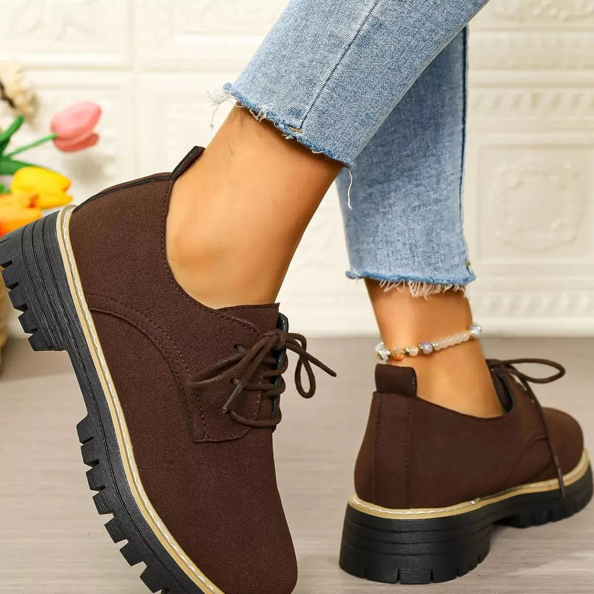 Lace-Up Platform Loafers Simply Love