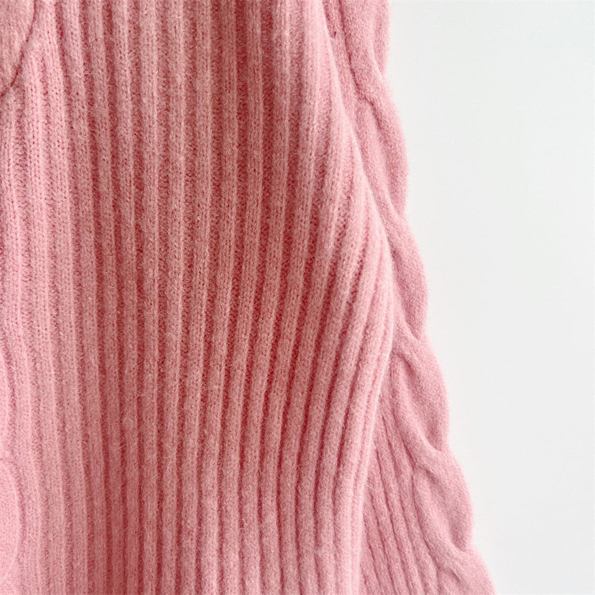 Ribbed Half Zip Long Sleeve Sweater.