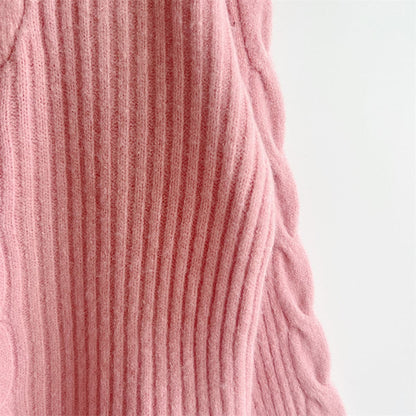 Ribbed Half Zip Long Sleeve Sweater.