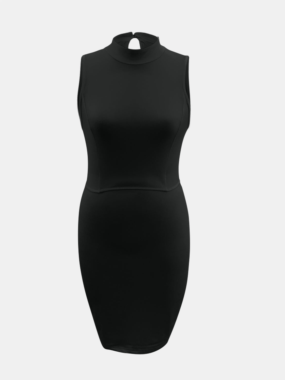 Cutout Mock Neck Sleeveless Dress Coco’s Tee Boutique