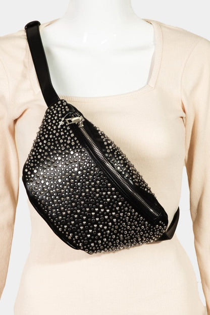 Fame Studded Crossbody Bag.