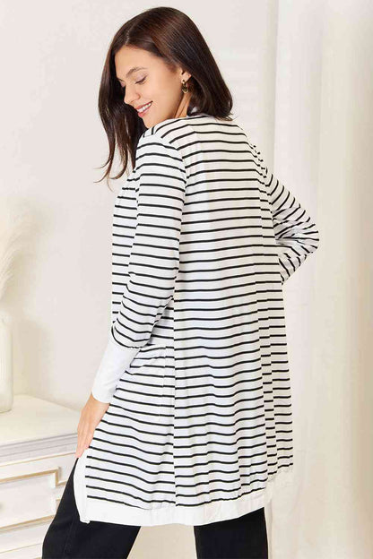 Double Take: Striped Long Cardigan