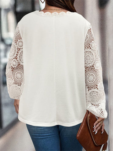 Elegant Plus Size Lace Top