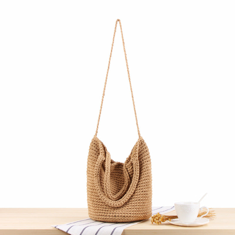 One Shoulder Woven Bag Bohemian Vacation Straw Bag Bella Mia