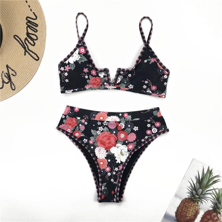 Black spot tight strapless bikini Bella Mia